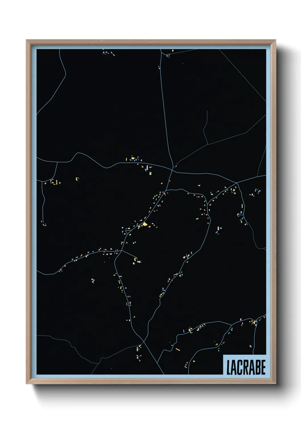 Une affiche de carte sur Lacrabe