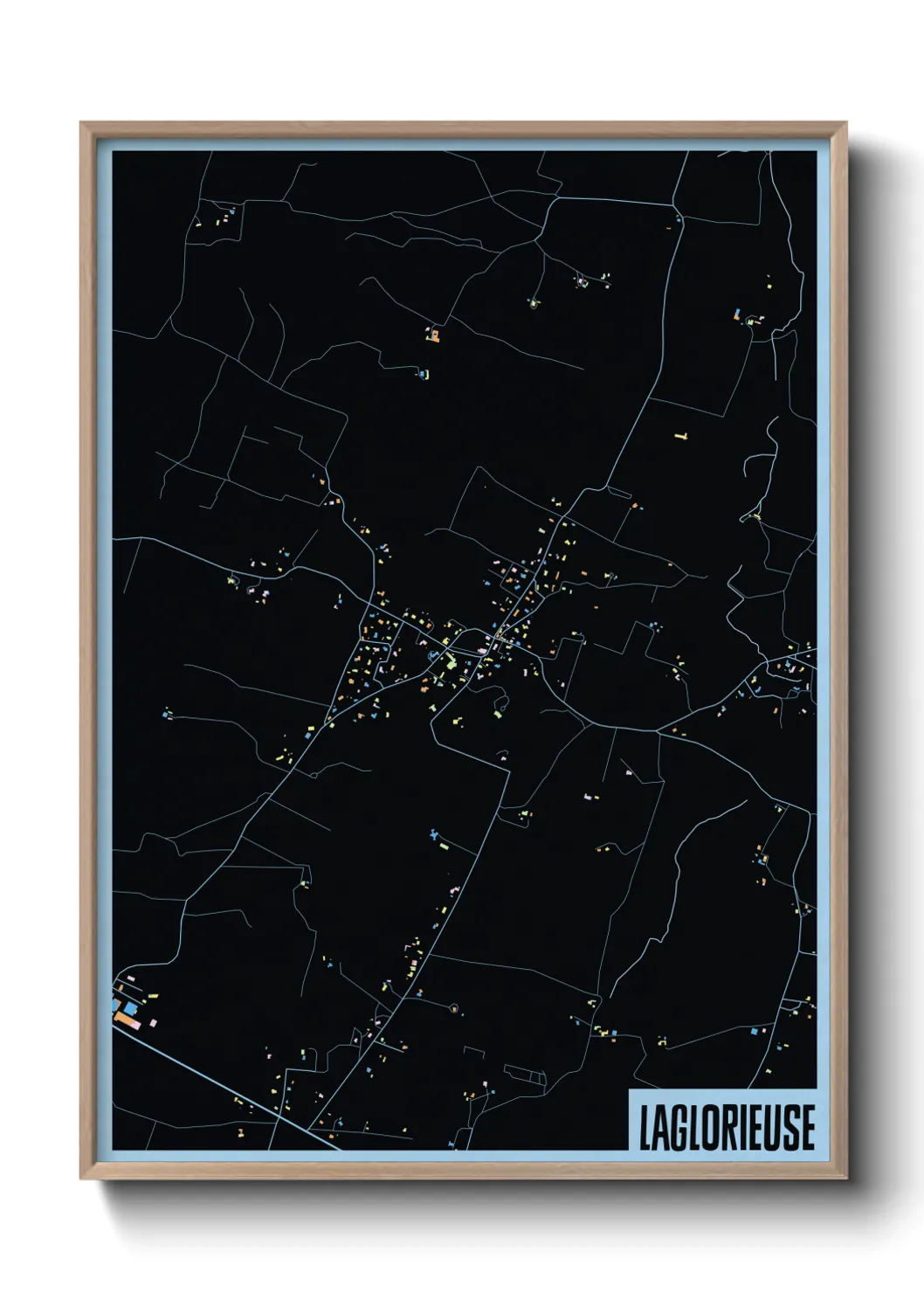 Une affiche de carte sur Laglorieuse