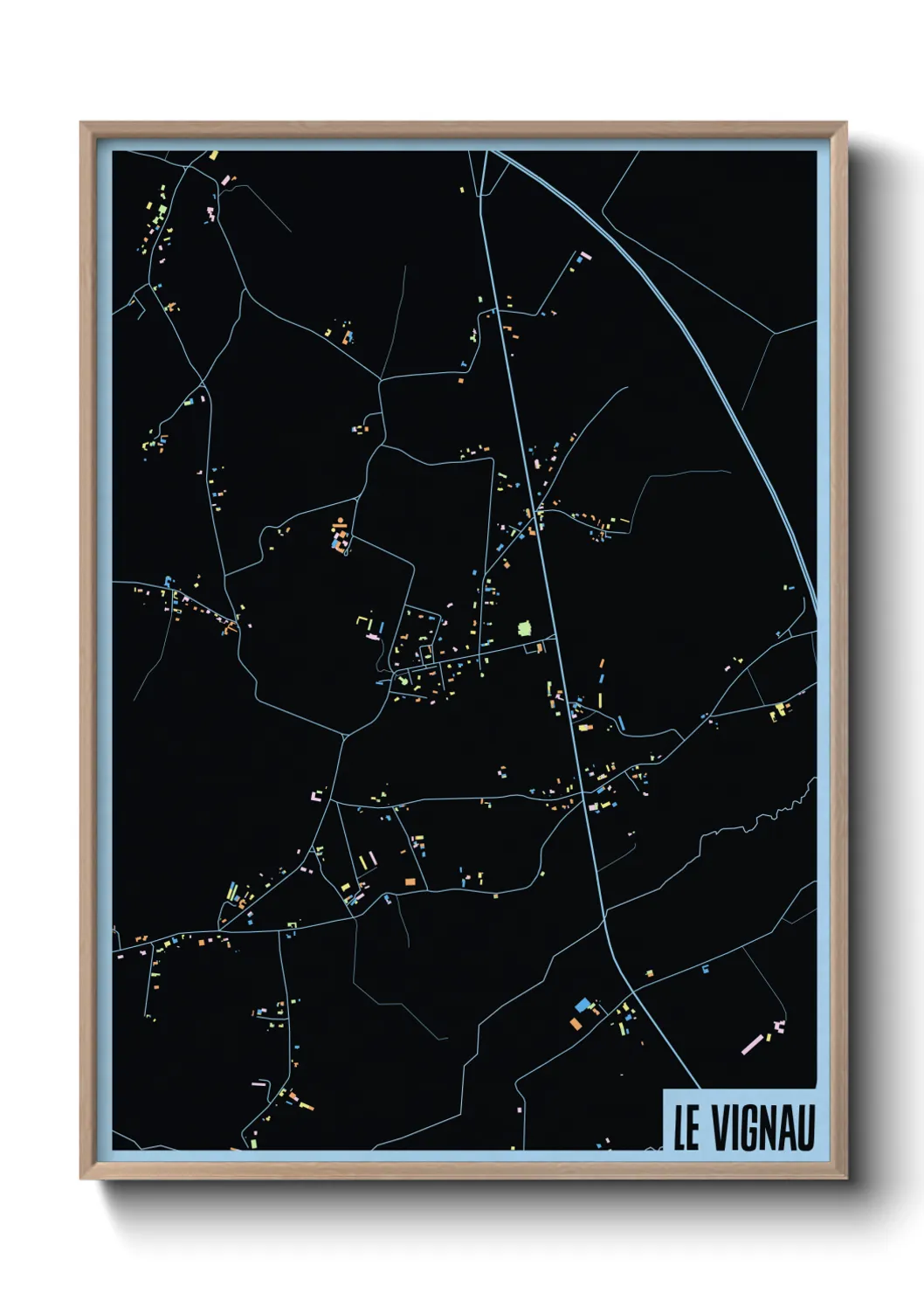 Une affiche de carte sur Le Vignau