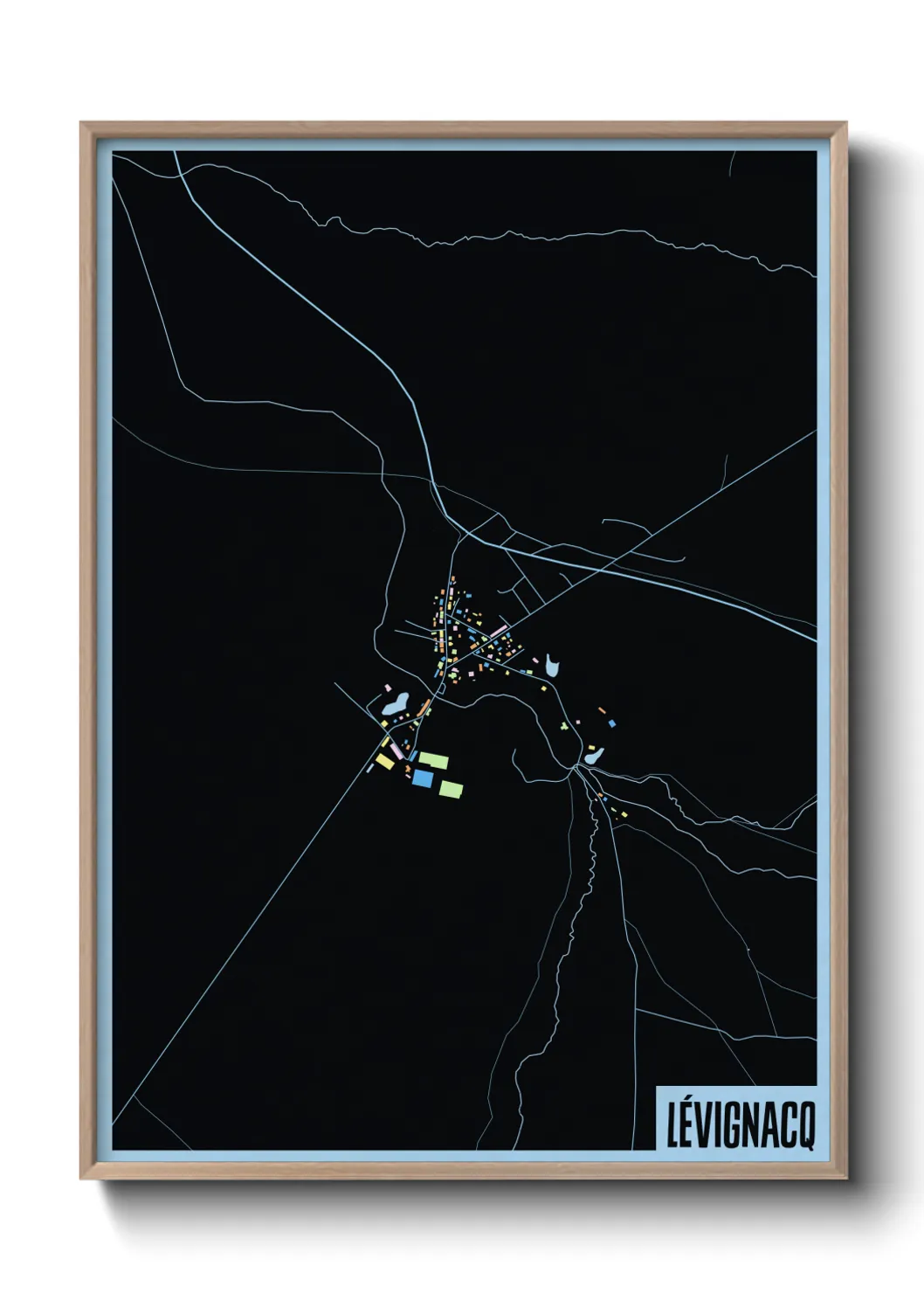 Une affiche de carte sur Lévignacq