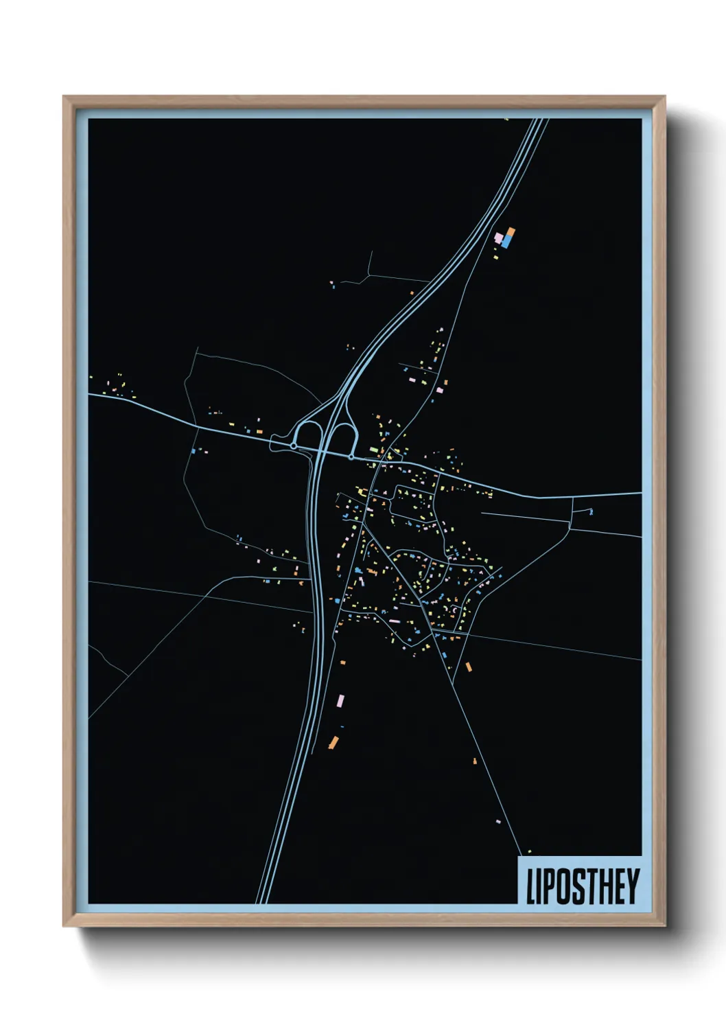 Une affiche de carte sur Liposthey