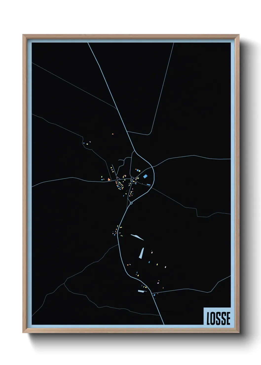 Une affiche de carte sur Losse