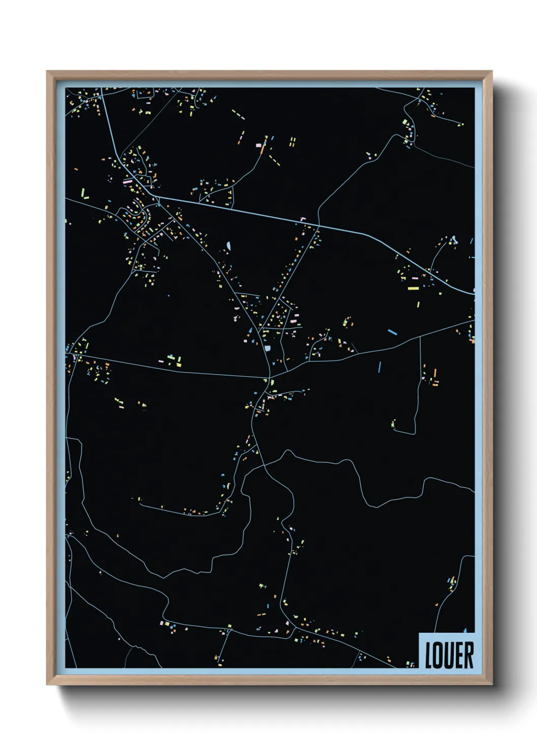 Une affiche de carte sur Louer