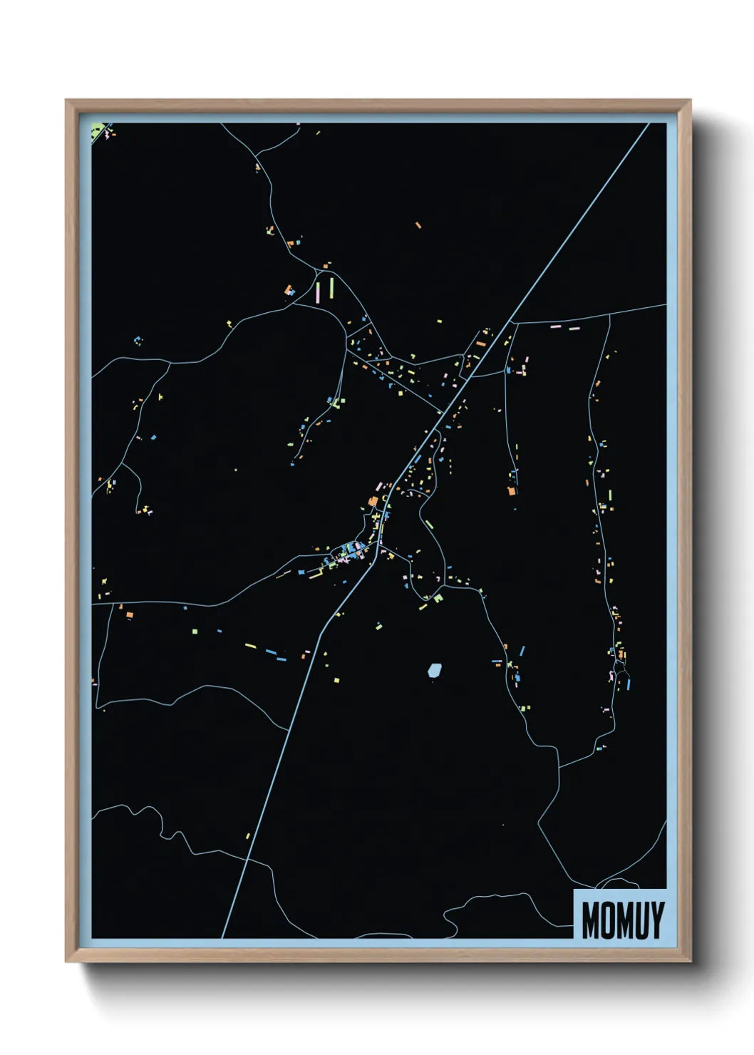 Une affiche de carte sur Momuy