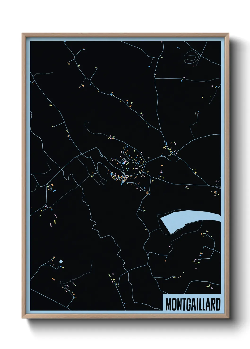 Une affiche de carte sur Montgaillard