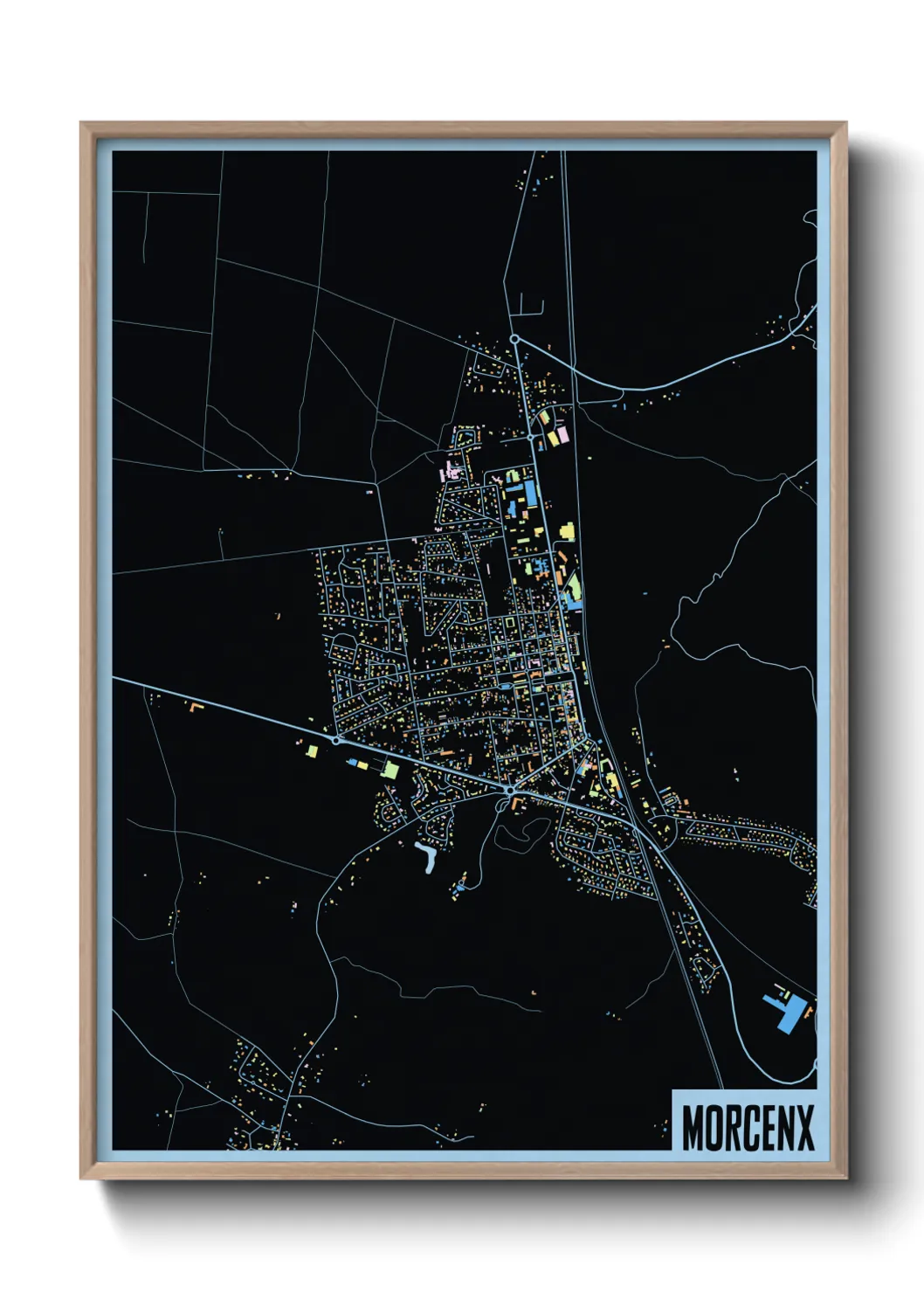 Une affiche de carte sur Morcenx