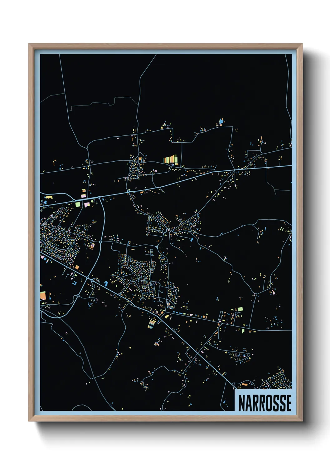 Une affiche de carte sur Narrosse