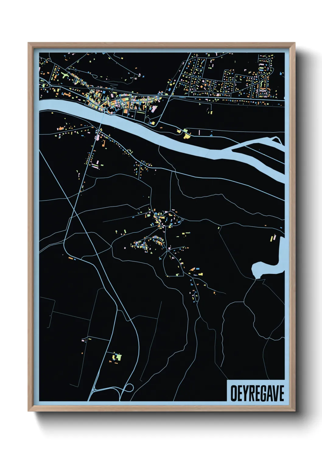 Une affiche de carte sur Oeyregave