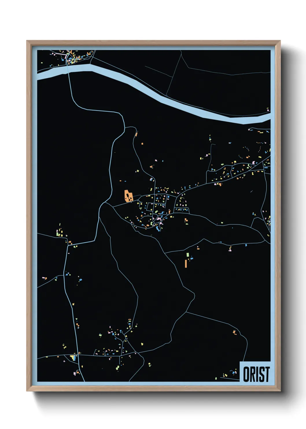 Une affiche de carte sur Orist