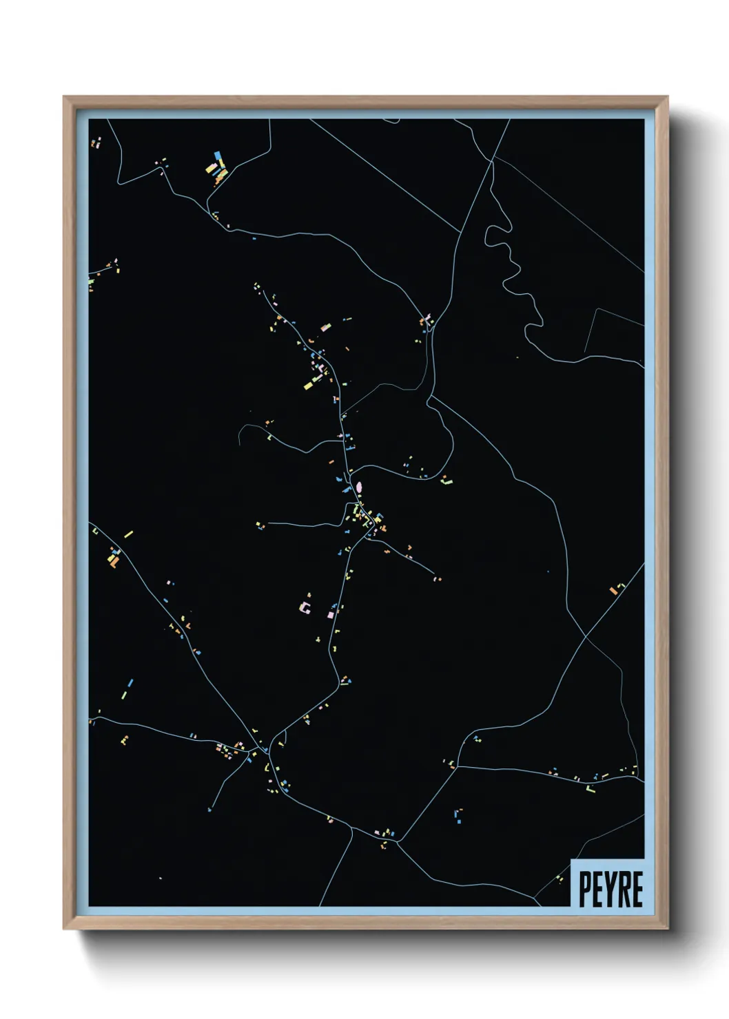 Une affiche de carte sur Peyre