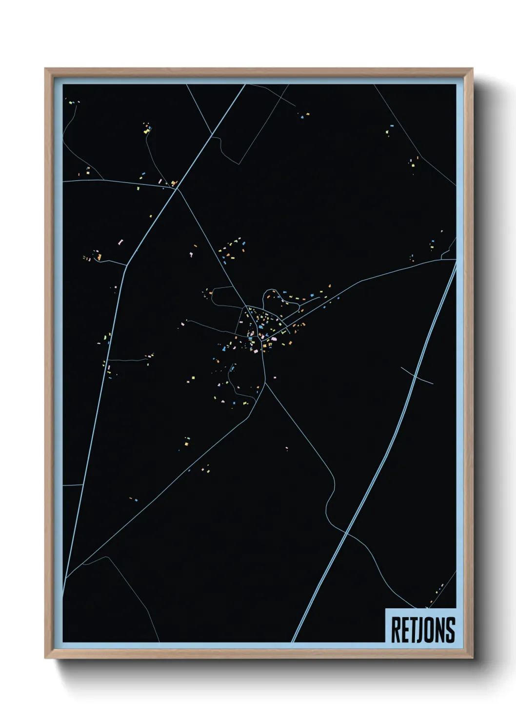 Une affiche de carte sur Retjons