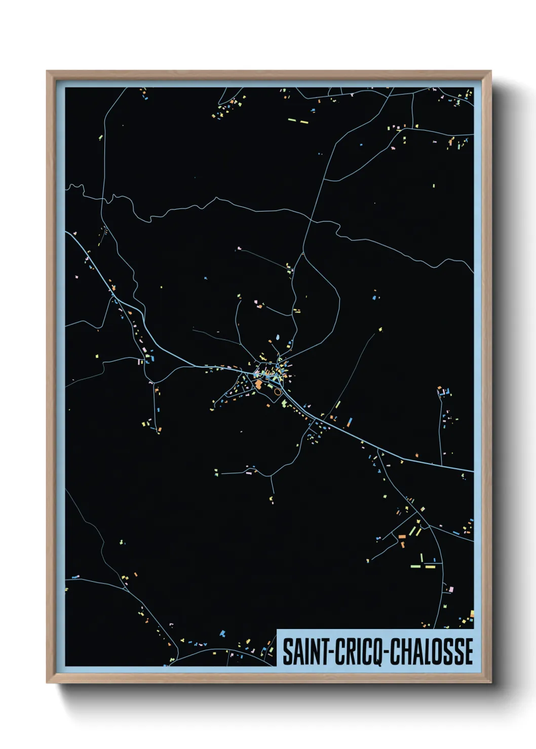 Une affiche de carte sur Saint-Cricq-Chalosse