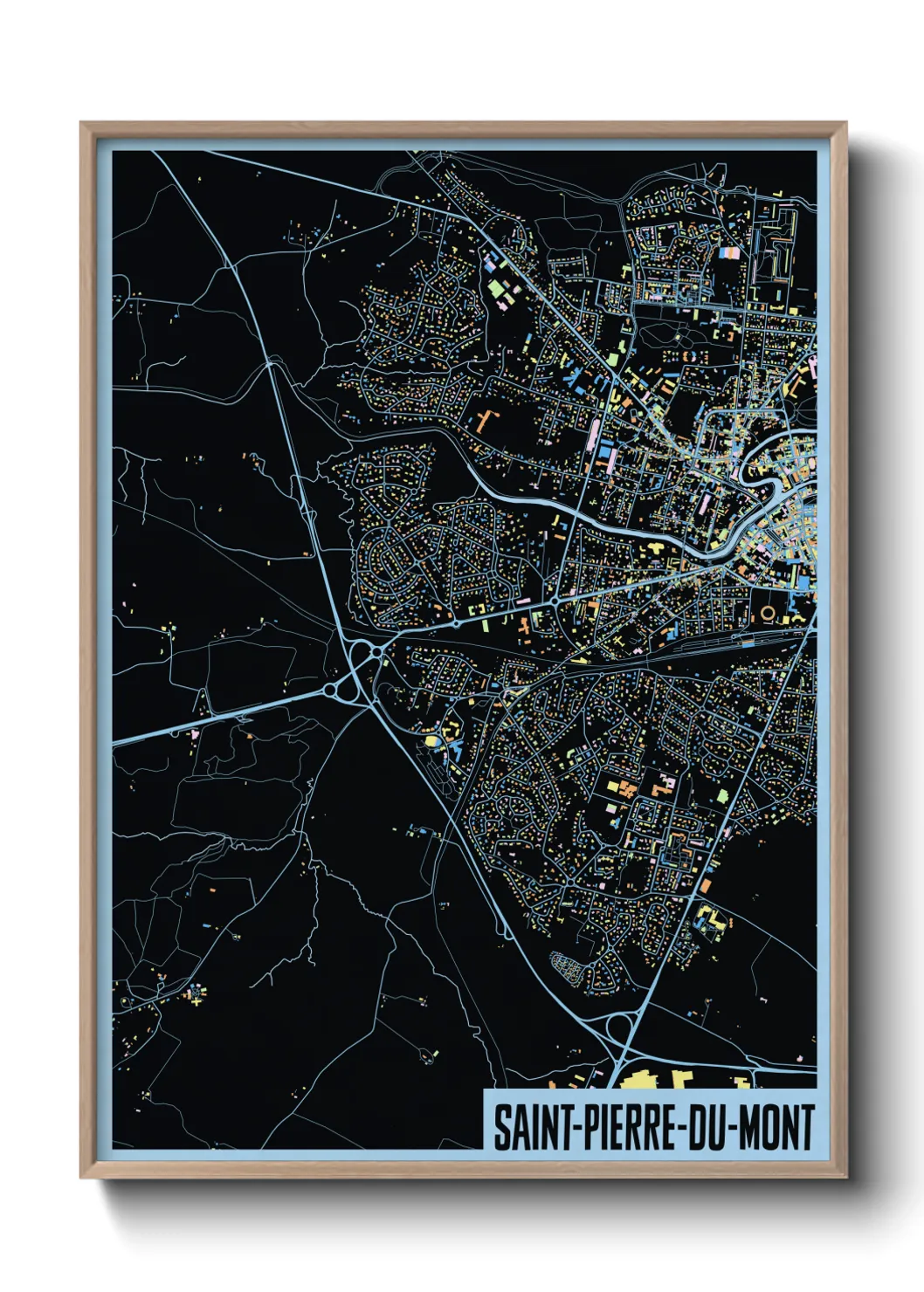 Une affiche de carte sur Saint-Pierre-du-Mont