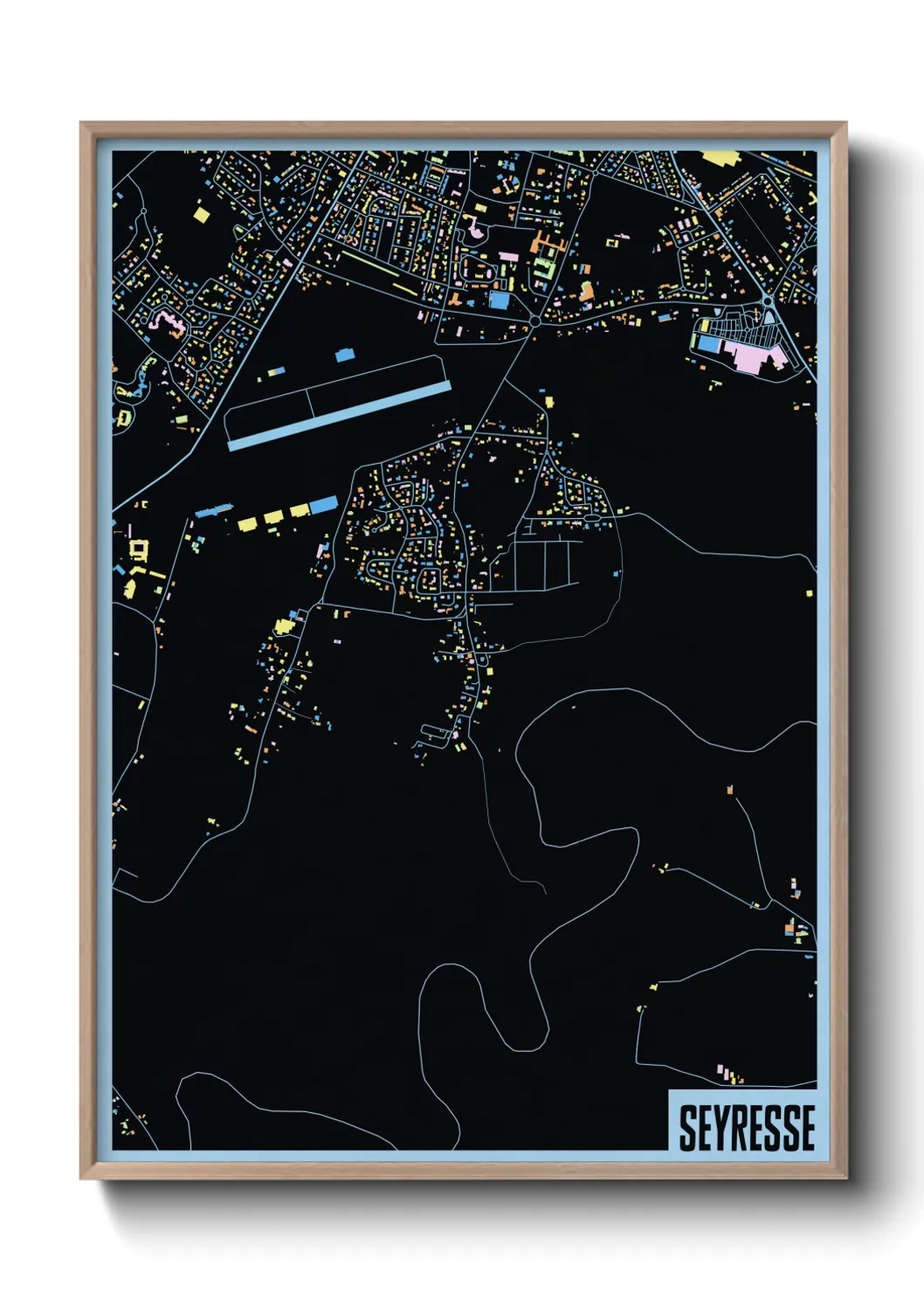 Une affiche de carte sur Seyresse