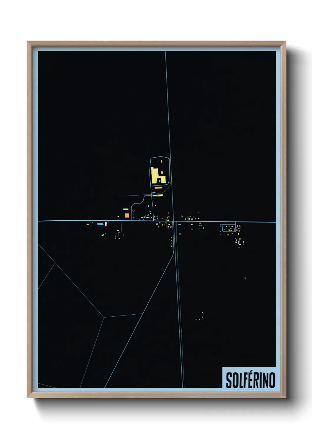 Une affiche de carte sur Solférino