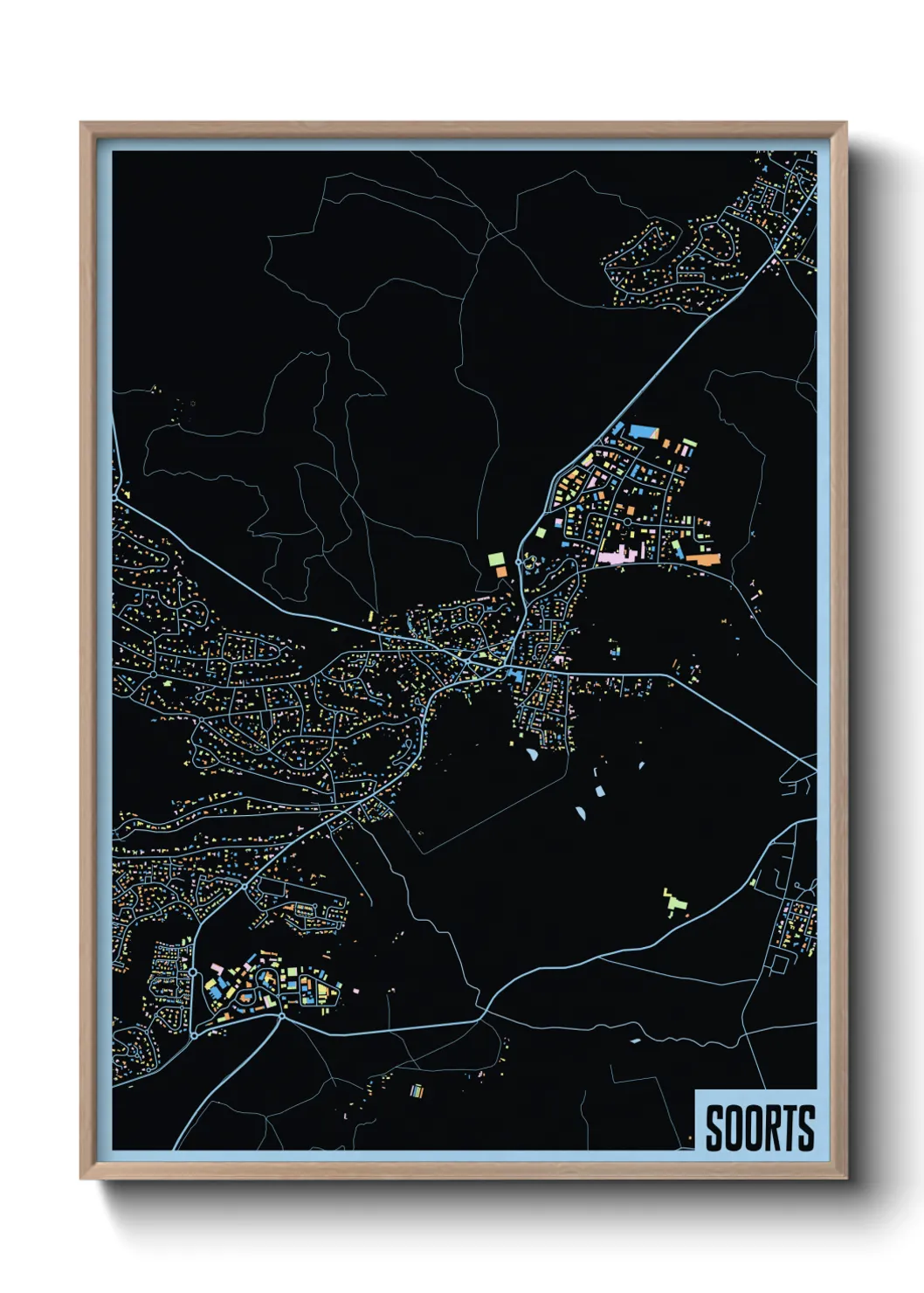 Une affiche de carte sur Soorts