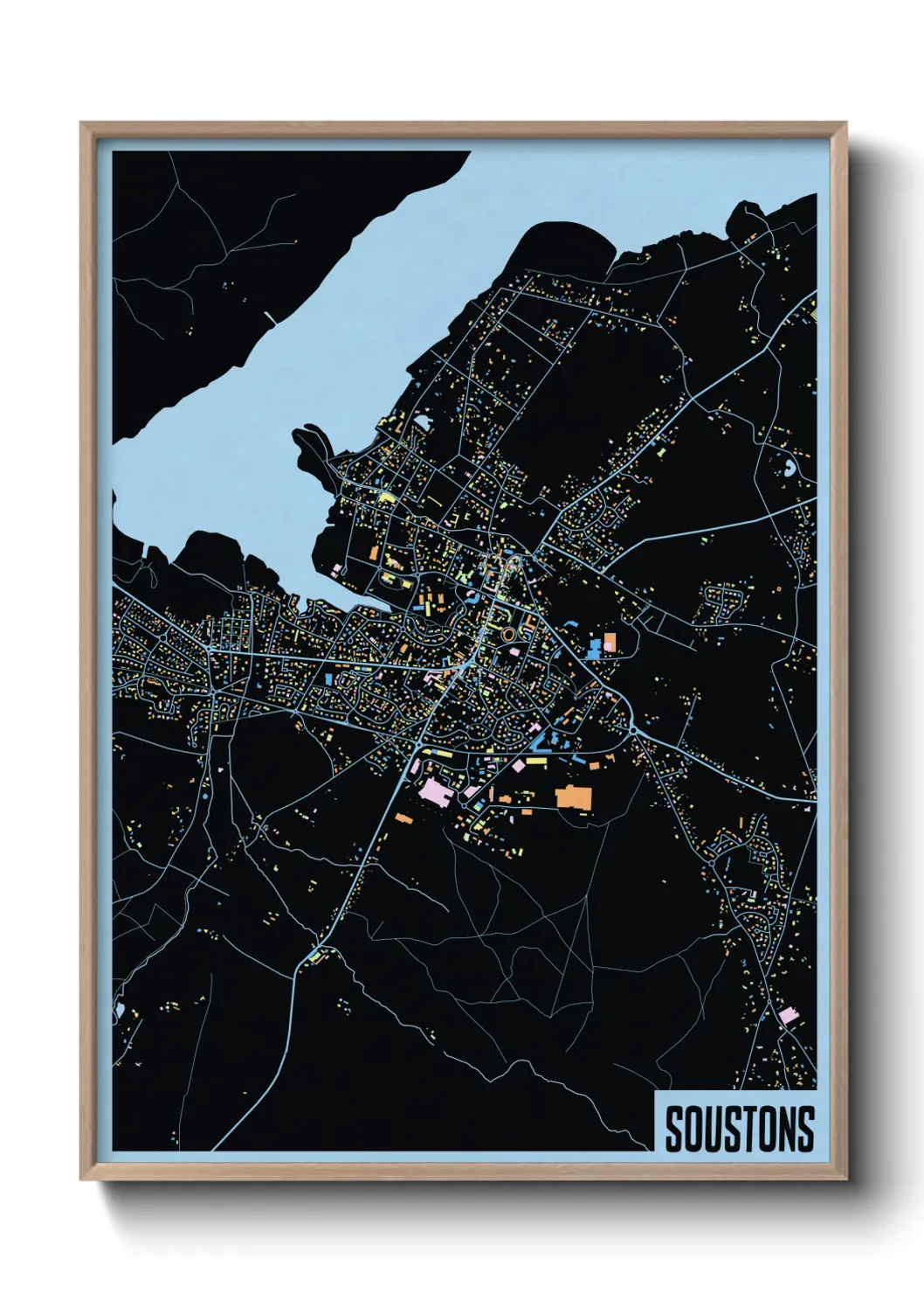 Une affiche de carte sur Soustons