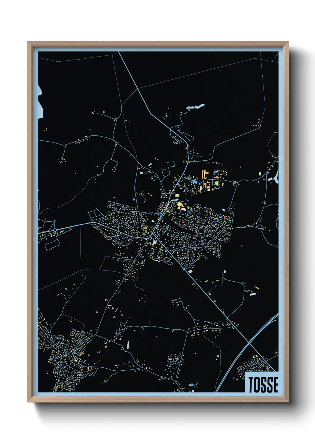 Une affiche de carte sur Tosse