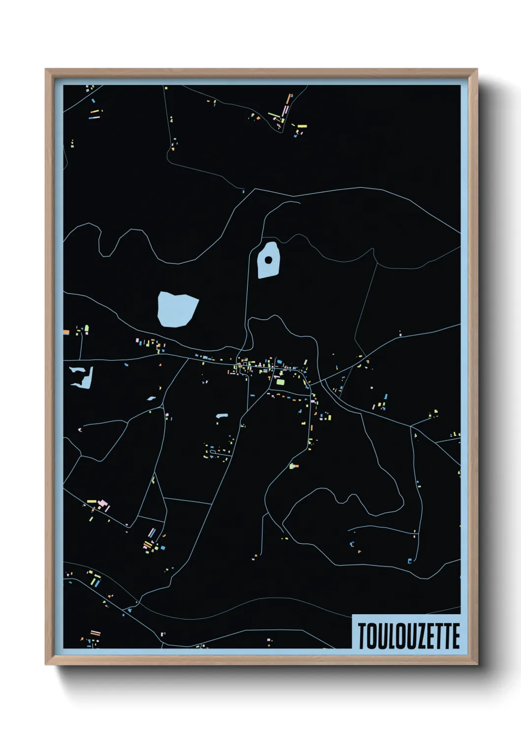 Une affiche de carte sur Toulouzette