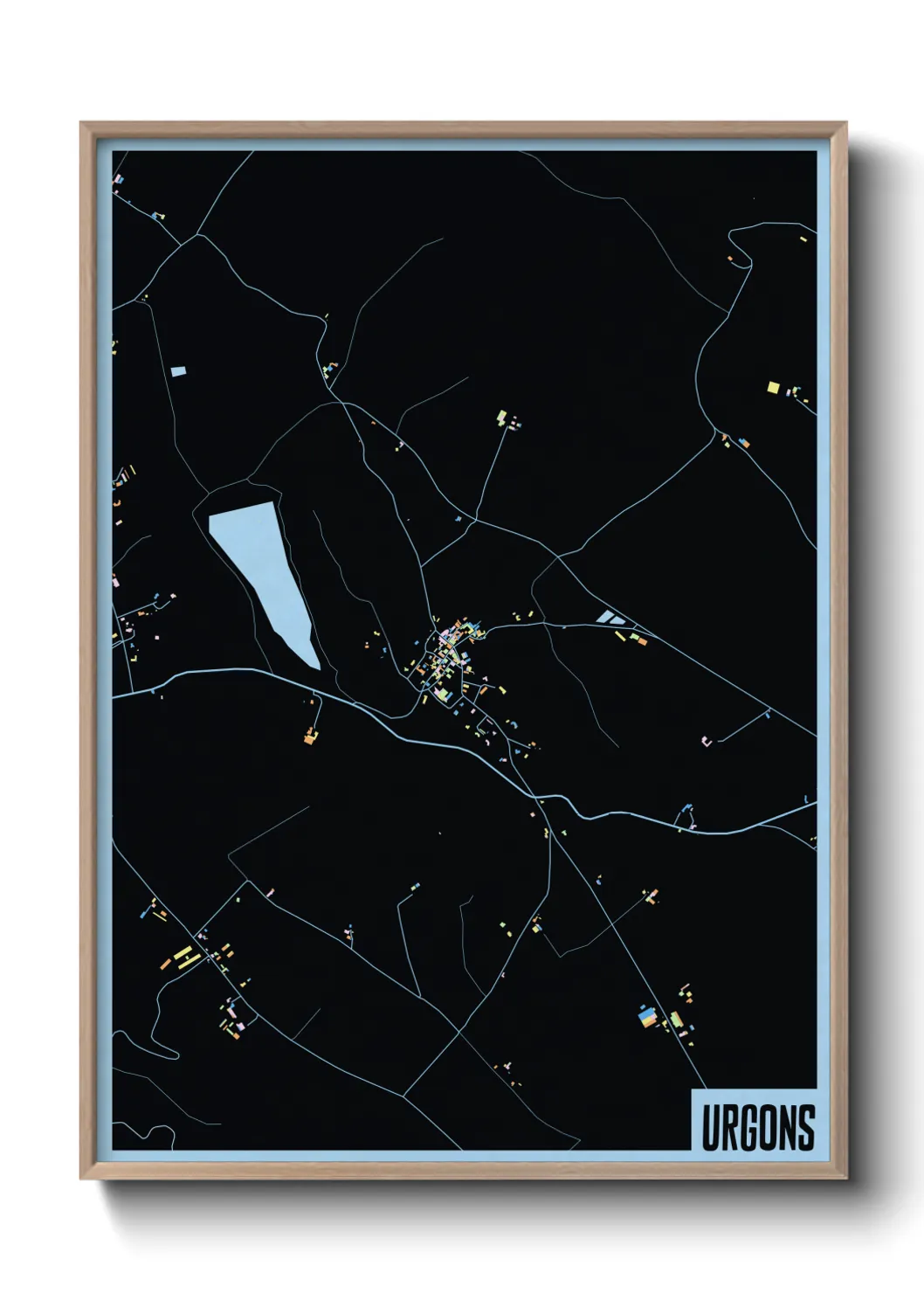 Une affiche de carte sur Urgons