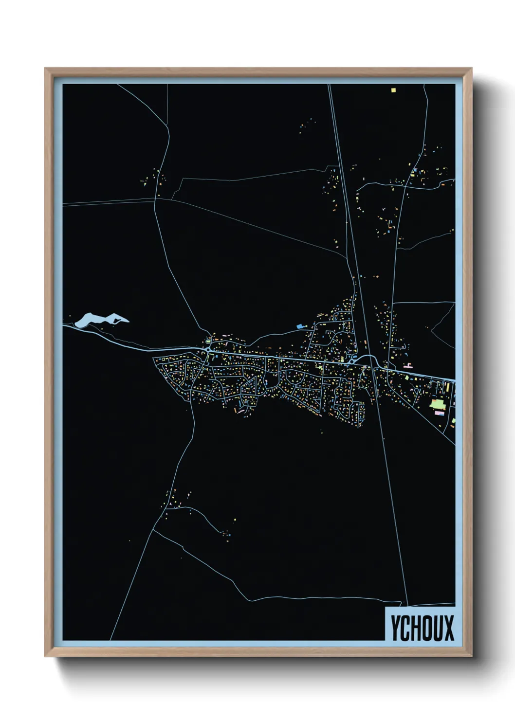 Une affiche de carte sur Ychoux