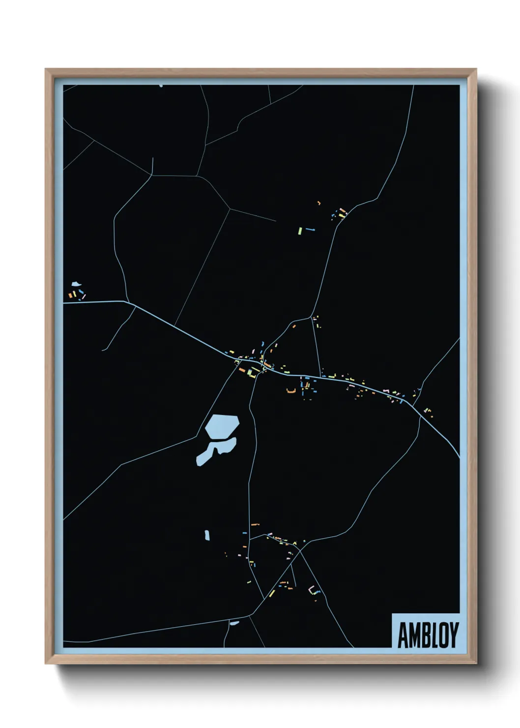 Une affiche de carte sur Ambloy