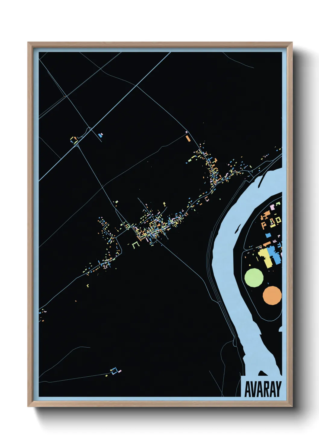 Une affiche de carte sur Avaray