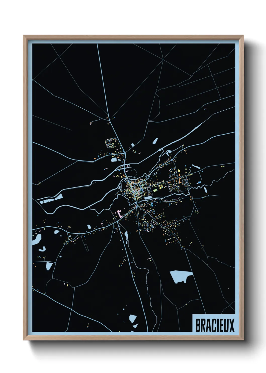 Une affiche de carte sur Bracieux