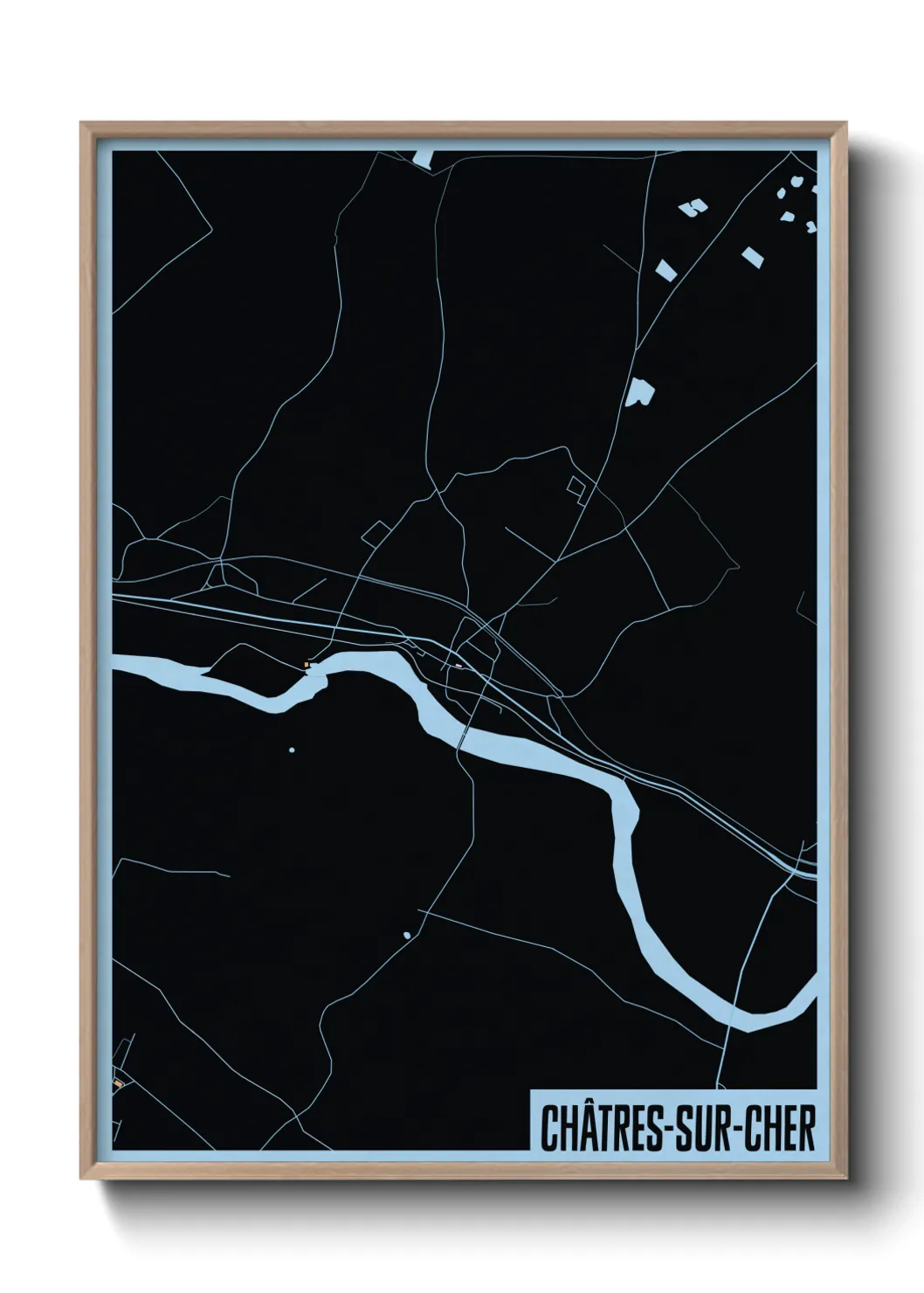 Un poster carteChâtres-sur-Cher