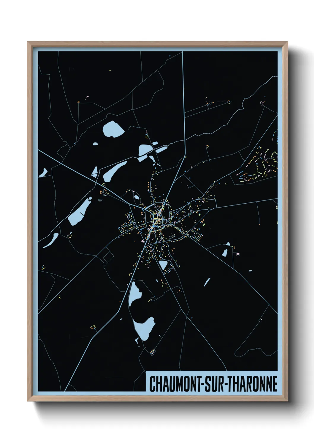 Une affiche de carte sur Chaumont-sur-Tharonne