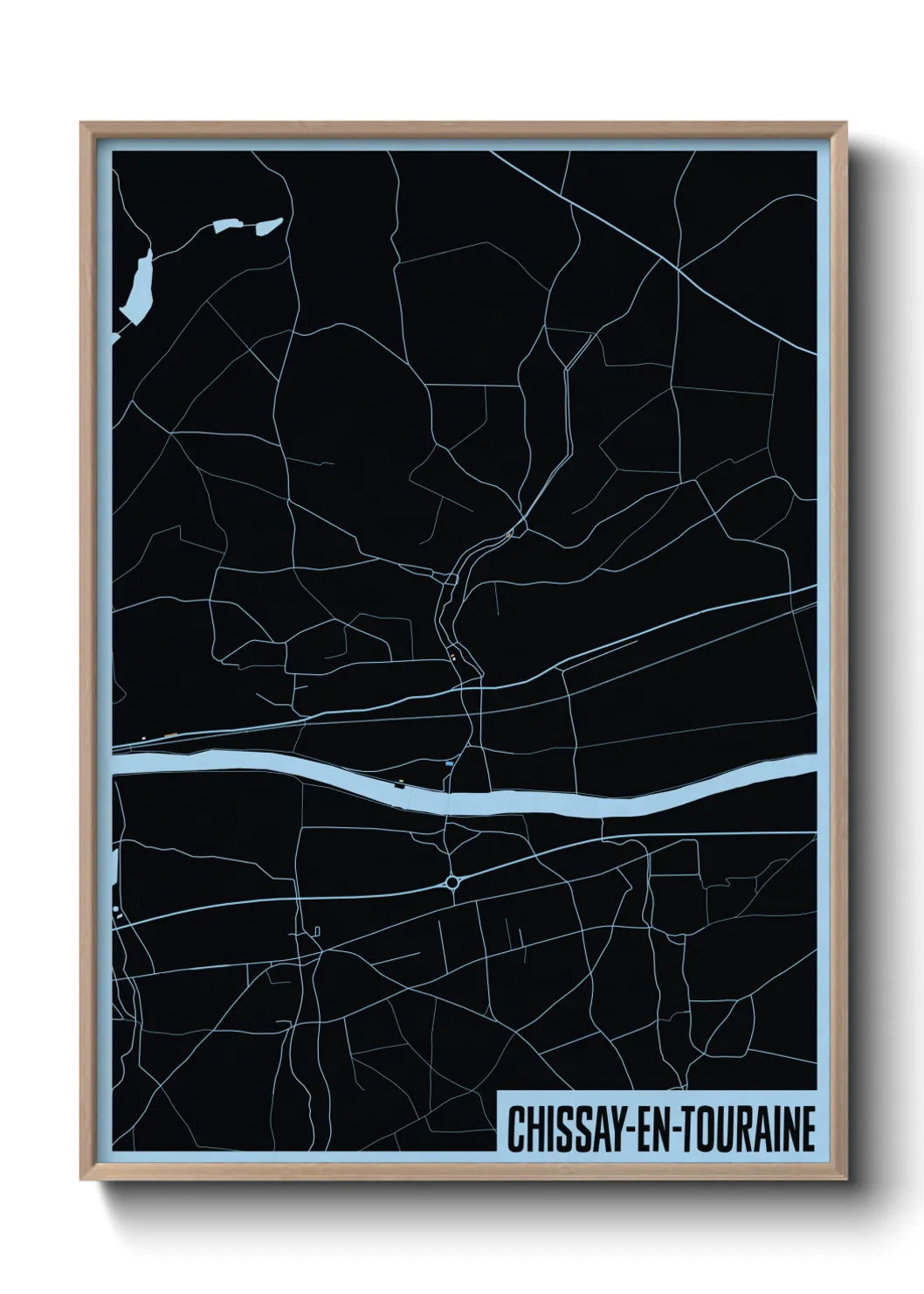 Une affiche de carte sur Chissay-en-Touraine