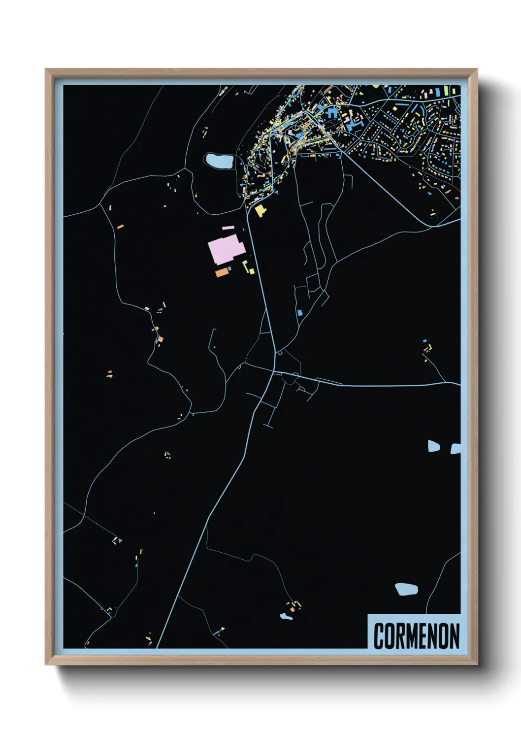 Une affiche de carte sur Cormenon