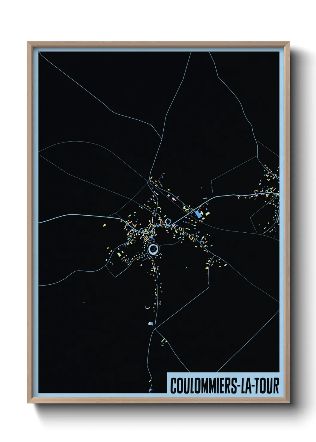 Une affiche de carte sur Coulommiers-la-Tour