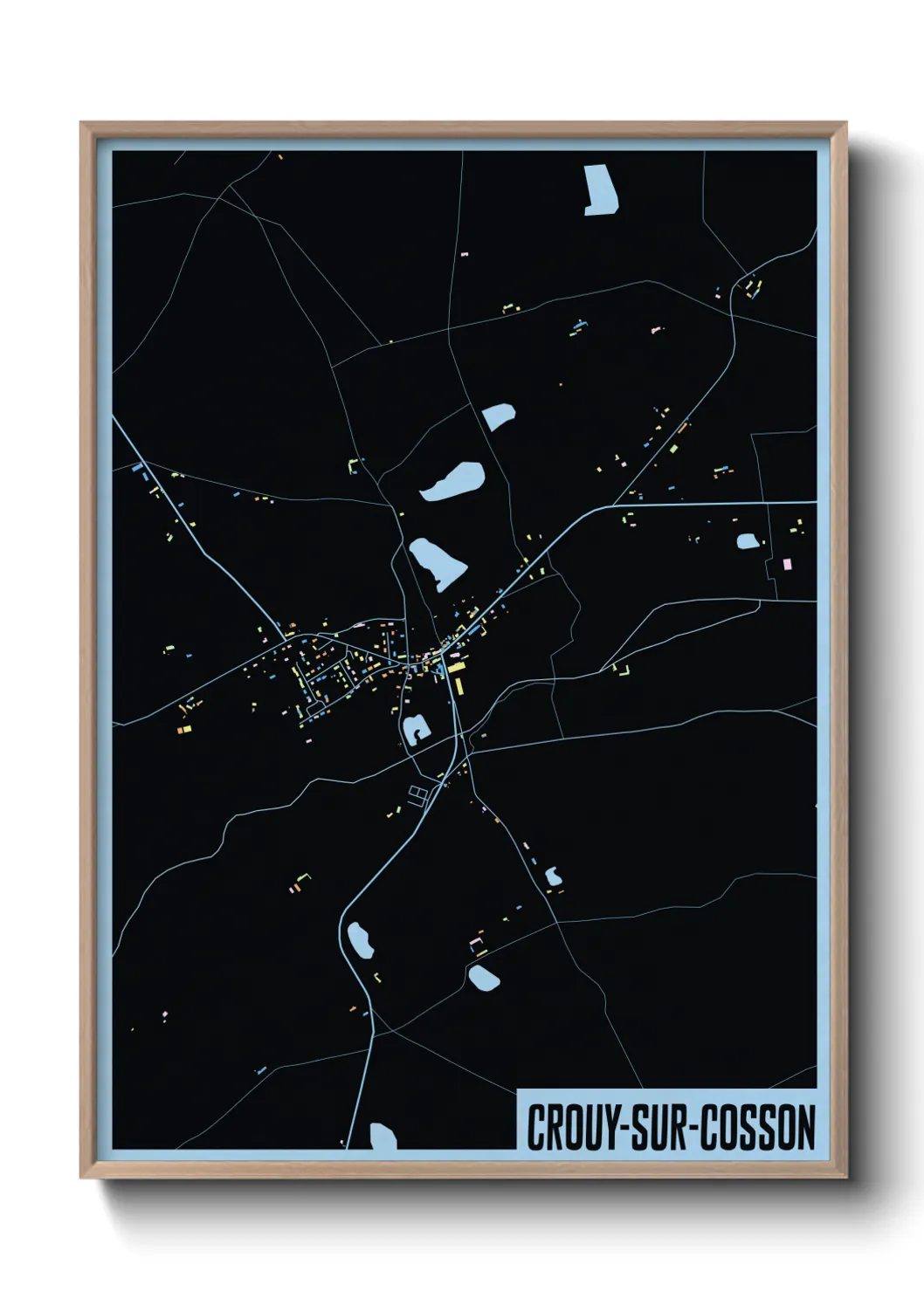 Une affiche de carte sur Crouy-sur-Cosson