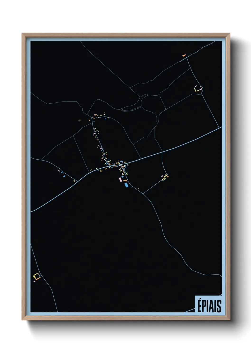 Une affiche de carte sur Épiais