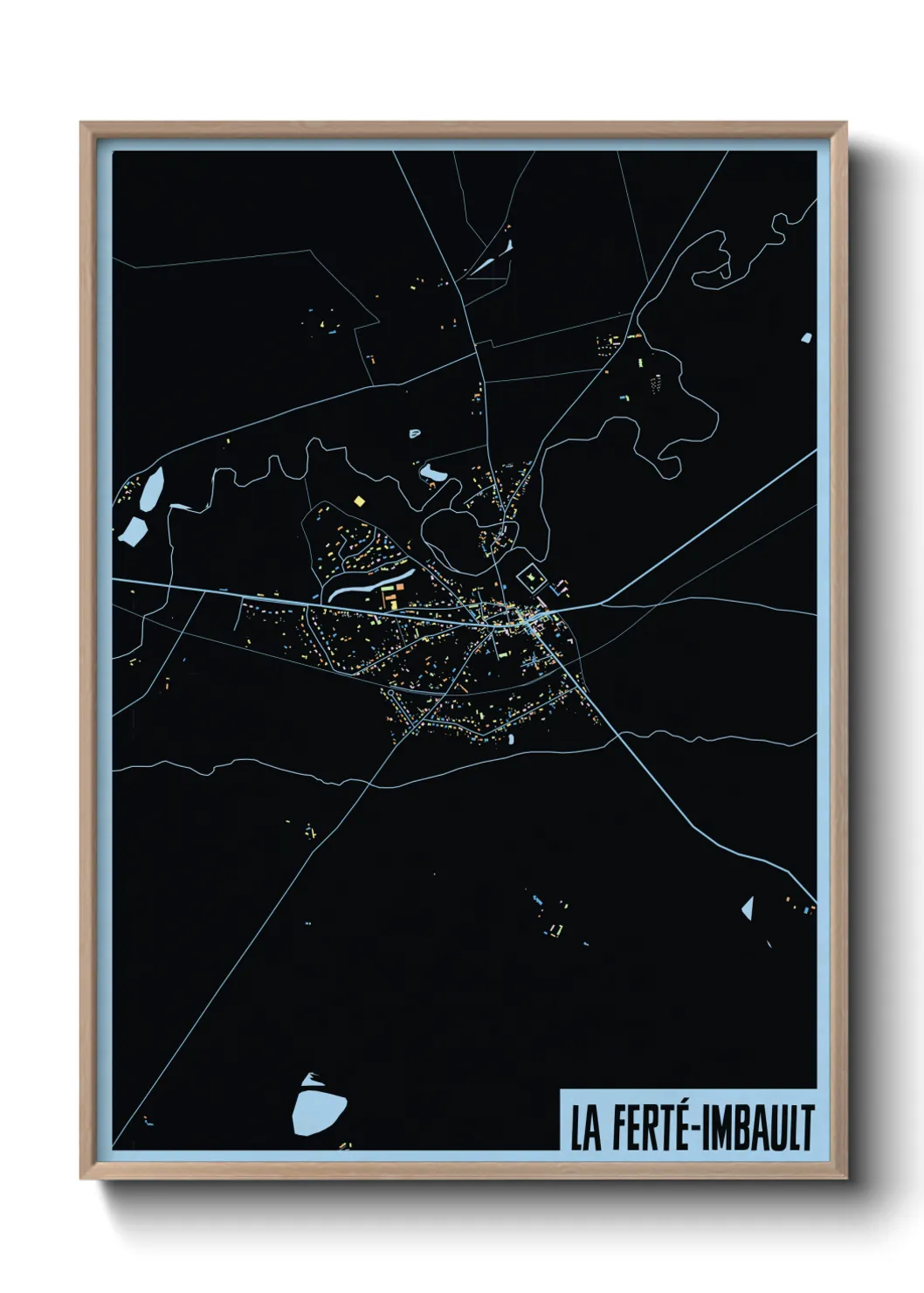 Une affiche de carte sur La Ferté-Imbault