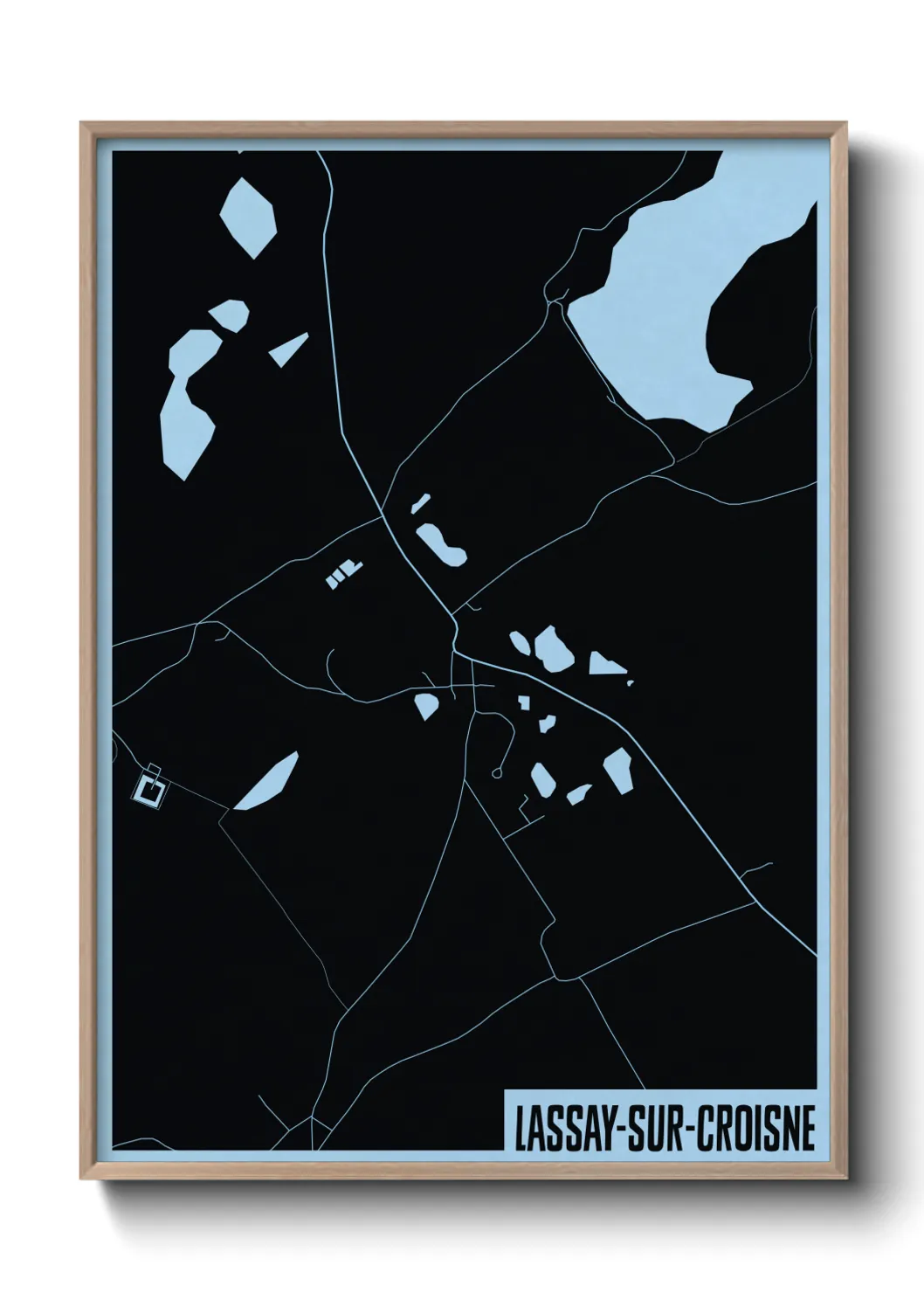 Une affiche de carte sur Lassay-sur-Croisne