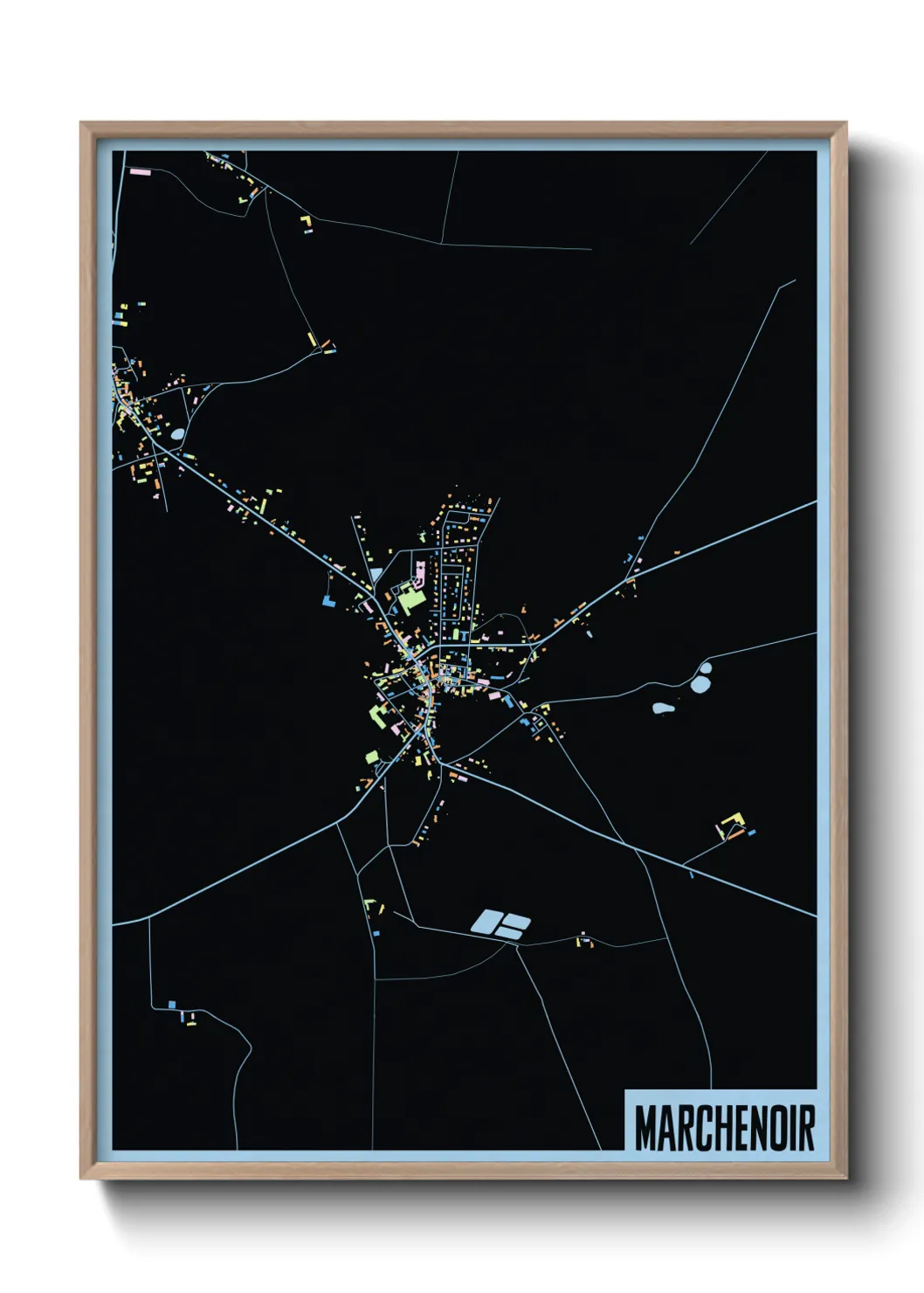 Une affiche de carte sur Marchenoir