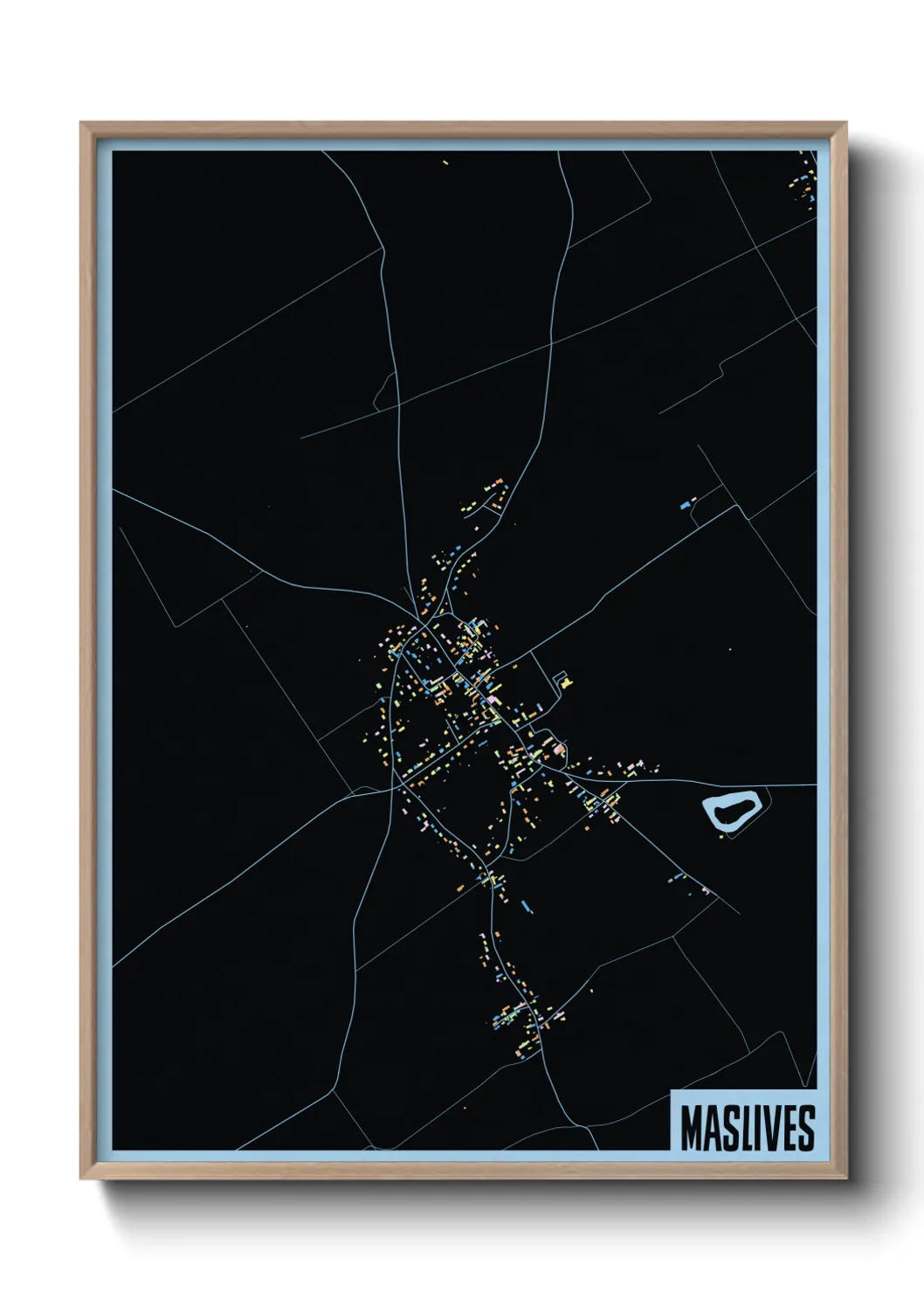 Une affiche de carte sur Maslives