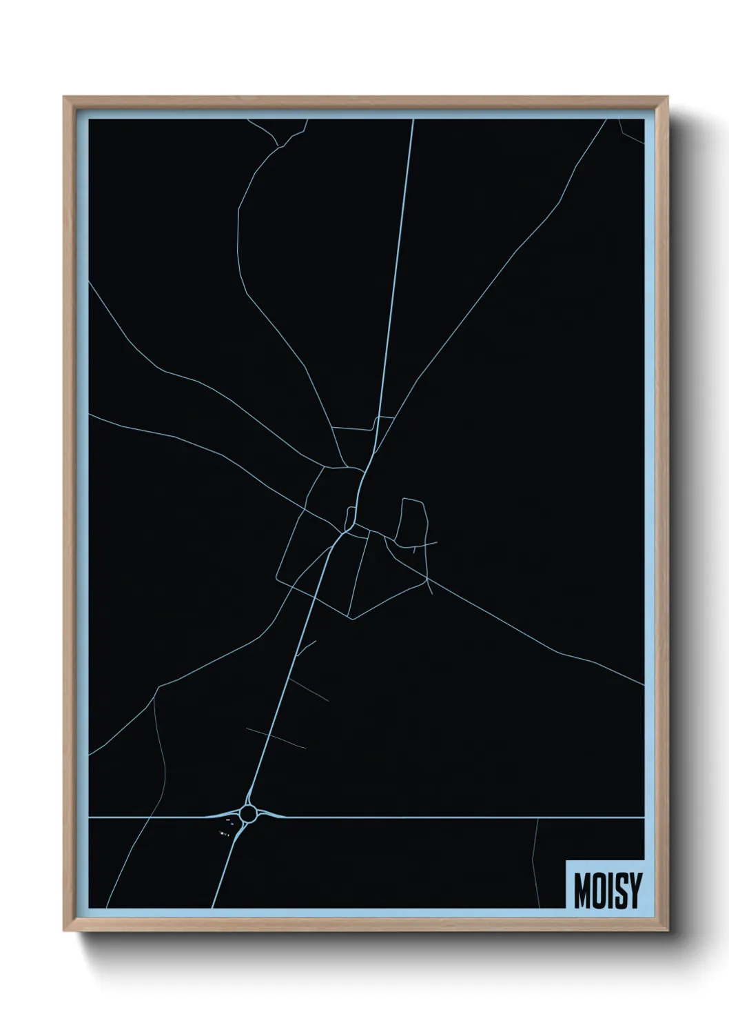 Une affiche de carte sur Moisy