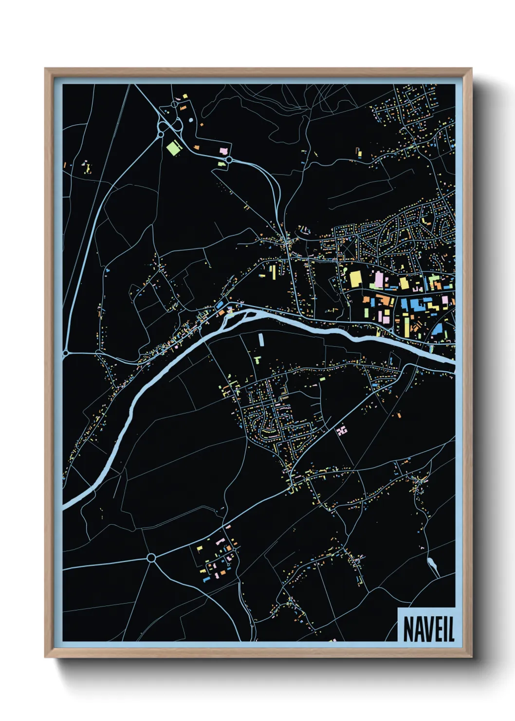 Une affiche de carte sur Naveil