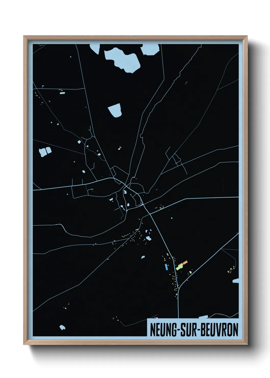 Une affiche de carte sur Neung-sur-Beuvron