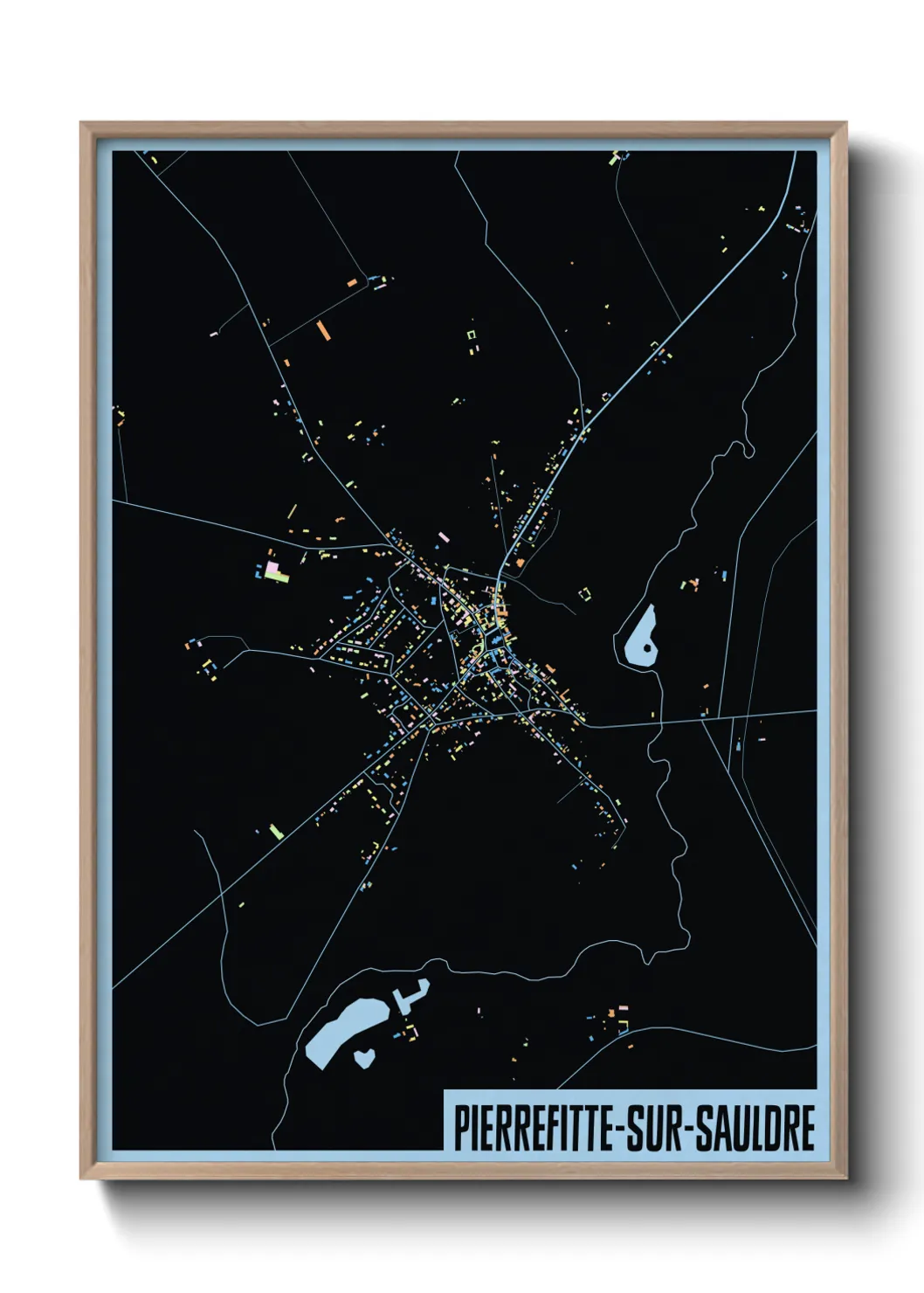 Une affiche de carte sur Pierrefitte-sur-Sauldre