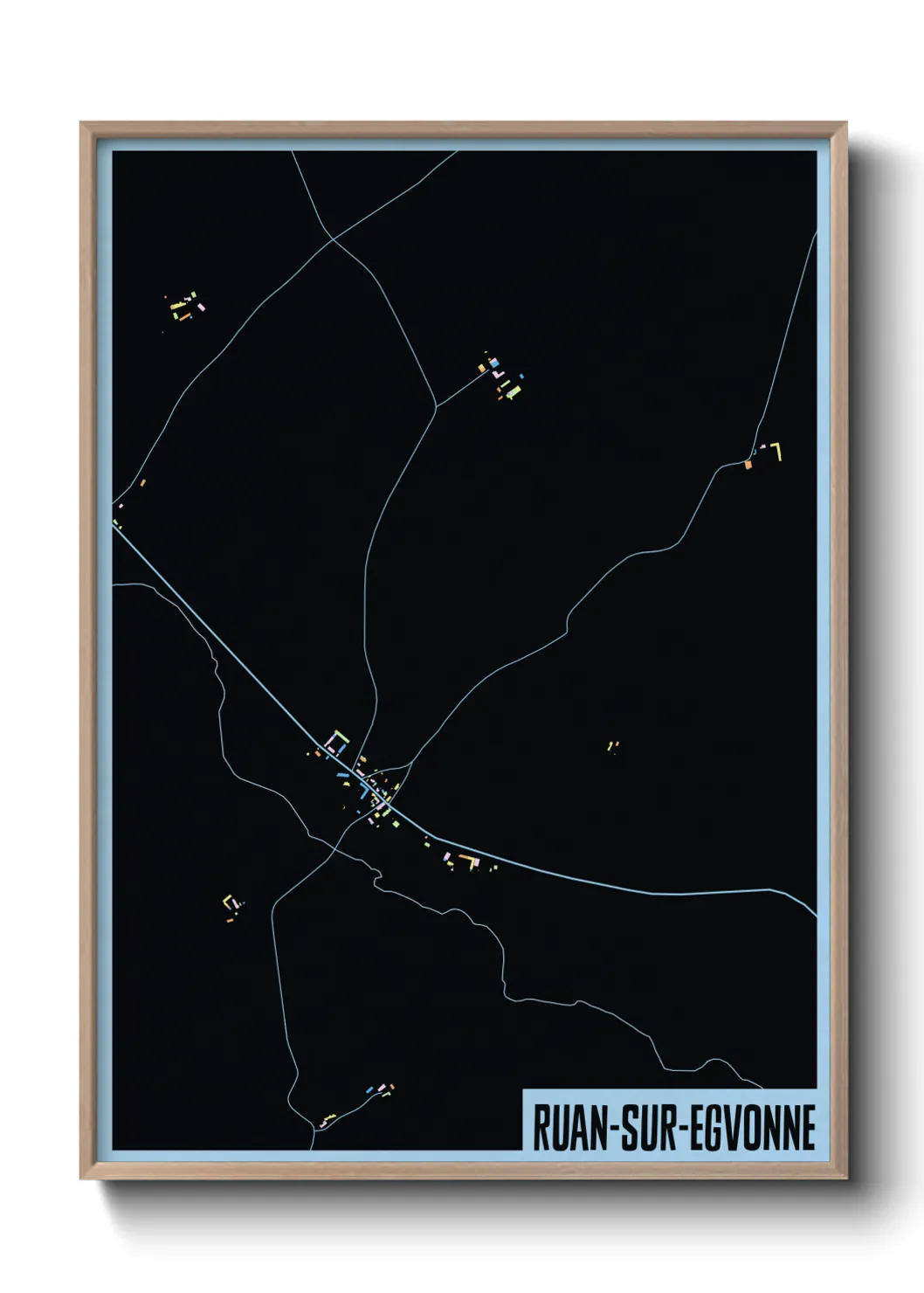 Un poster carteRuan-sur-Egvonne