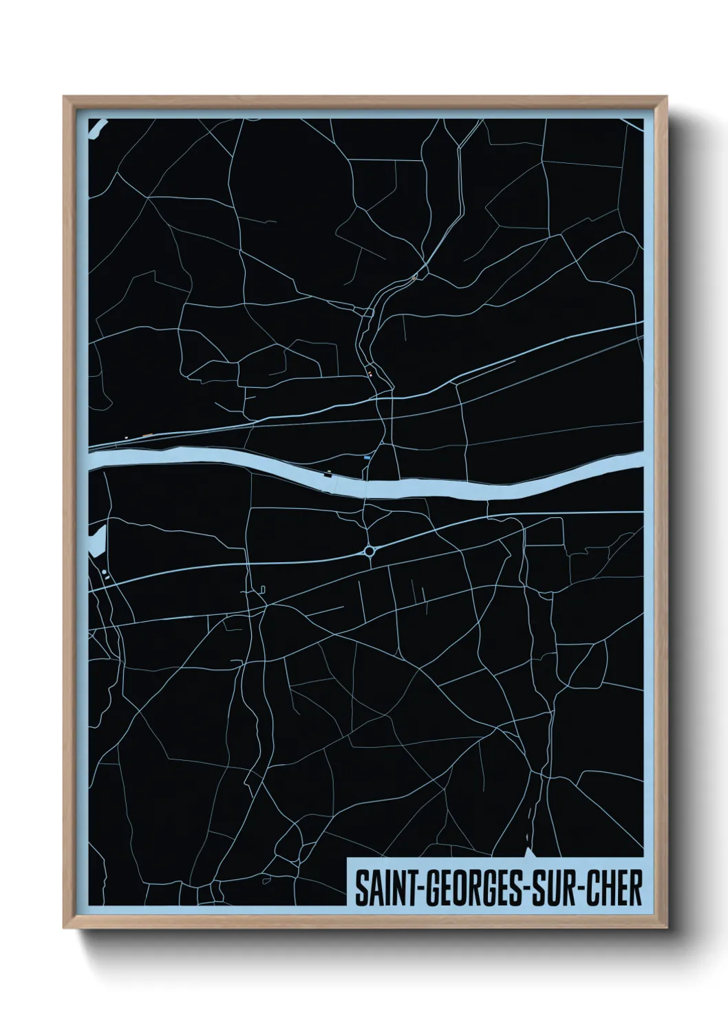 Une affiche de carte sur Saint-Georges-sur-Cher