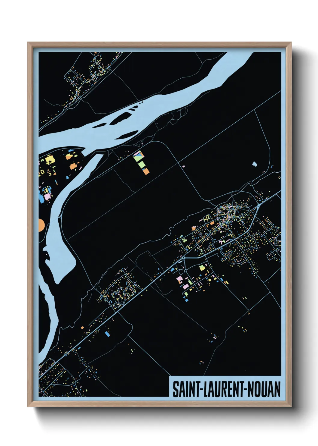 Un poster carteSaint-Laurent-Nouan