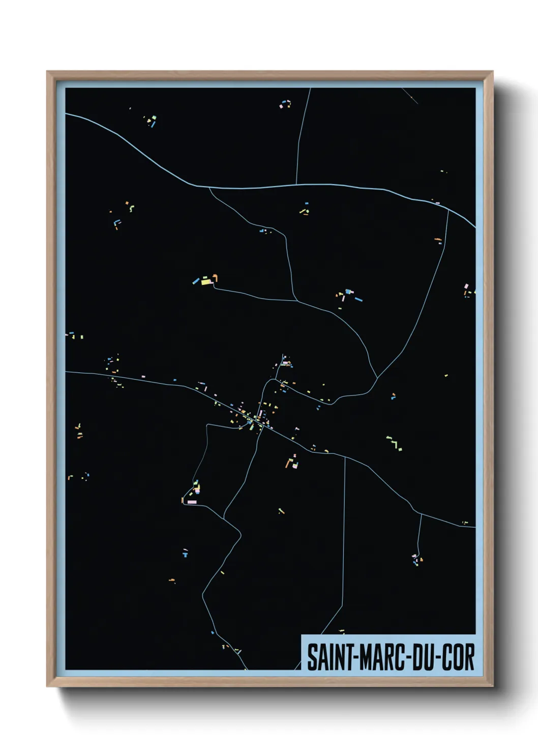 Une affiche de carte sur Saint-Marc-du-Cor