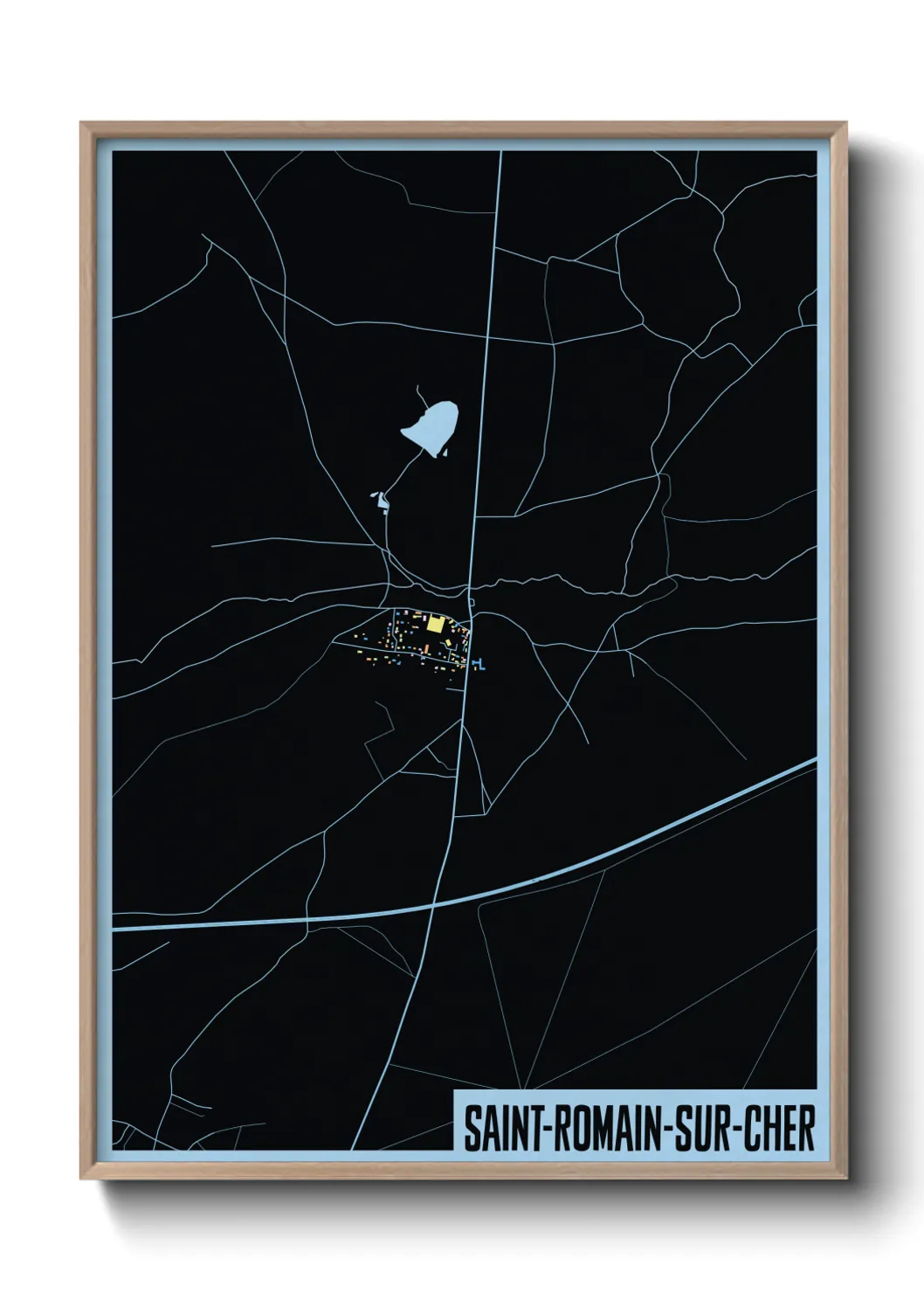 Un poster carteSaint-Romain-sur-Cher