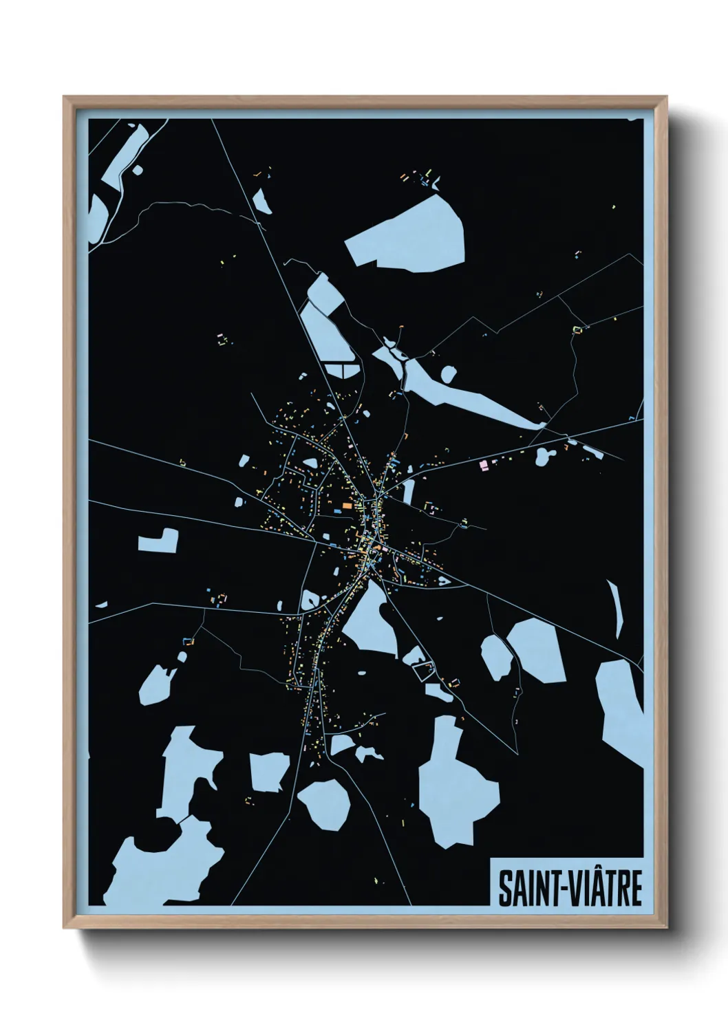 Une affiche de carte sur Saint-Viâtre