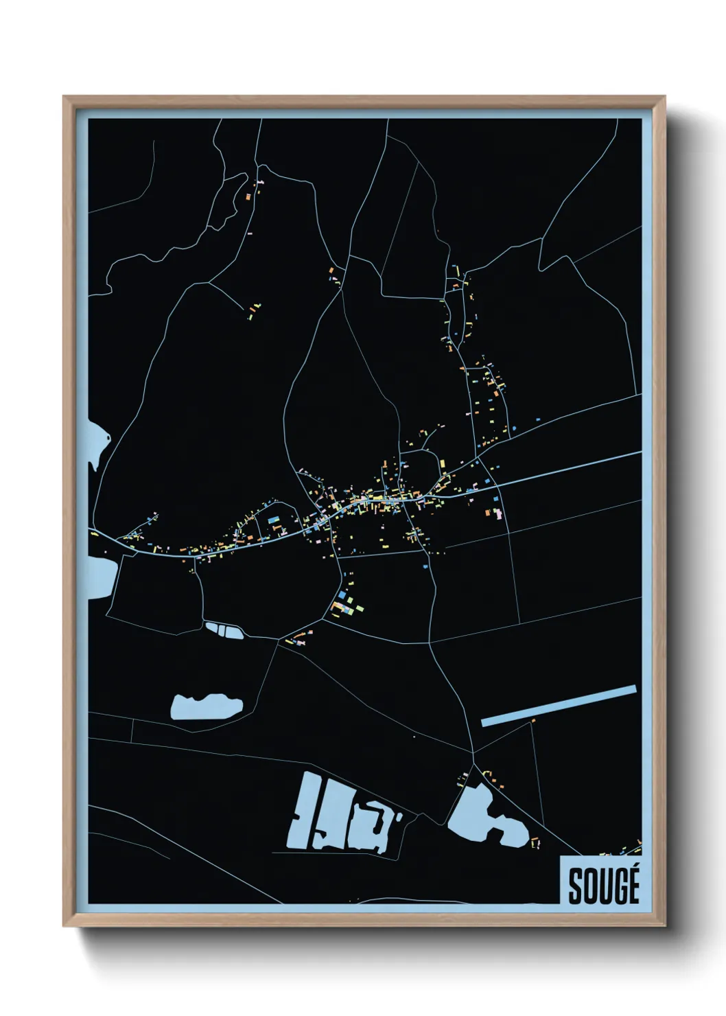 Une affiche de carte sur Sougé